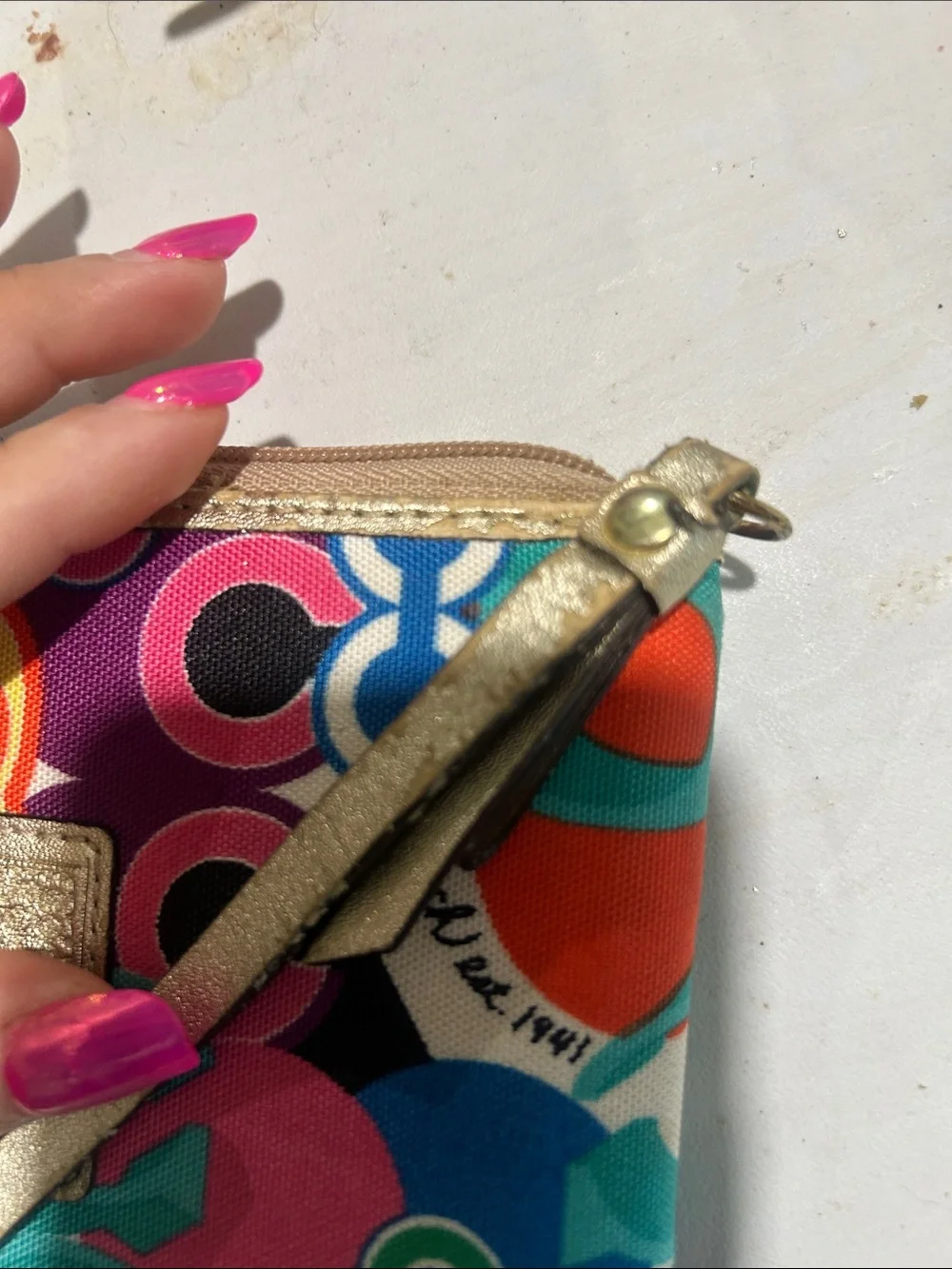 Coach Poppy Graphic Canvas wallet